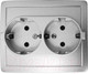 Миниатюра изображения товара Розетка Simon S15 / 1590456-033 (алюминий)