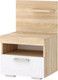 Миниатюра изображения товара Прикроватная тумба Памир Соната ТС-450 (дуб сонома/белый глянец)
