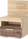 Миниатюра изображения товара Прикроватная тумба Памир Соната ТС-450 (дуб сонома/сакраменто)