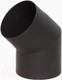 Миниатюра изображения товара Поворот дымохода КПД 45/2мм 180 (черный)
