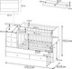 Миниатюра изображения товара Детская кровать-трансформер Фея 1100 / 0001033.161 (дуб пастельный/белый)