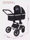 Миниатюра изображения товара Детская универсальная коляска MOWbaby Tilda 2 в 1 / MB064 (черный)