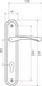 Миниатюра изображения товара Ручка дверная Аллюр 103-1 85мм WW (белый)