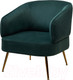 Миниатюра изображения товара Кресло мягкое M-City Mussels / 629M04945 (Bluvel-78 зеленый велюр/золото)