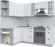 Миниатюра изображения товара Кухонный гарнитур Интерлиния Берес 1.5x2.2 левая (дуб полярный/серый каспий)