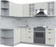 Миниатюра изображения товара Кухонный гарнитур Интерлиния Берес 1.5x2.3 левая (дуб снежный/серый каспий)