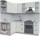 Миниатюра изображения товара Кухонный гарнитур Интерлиния Берес 1.5x2.1 левая (дуб снежный/серый каспий)