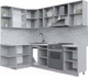 Миниатюра изображения товара Кухонный гарнитур Интерлиния Берес 1.5x2.5 левая (дуб серый/опал светлый)