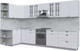 Миниатюра изображения товара Кухонный гарнитур Интерлиния Берес 1.5x3.5 левая (дуб полярный/серый каспий)