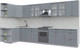 Миниатюра изображения товара Кухонный гарнитур Интерлиния Берес 1.5x3.8 левая (дуб серый/опал светлый)