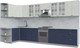 Миниатюра изображения товара Кухонный гарнитур Интерлиния Берес 1.5x3.8 левая (дуб снежный/дуб королевский/серый каспий)