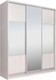 Миниатюра изображения товара Шкаф-купе Рэйгрупп 176 YYX Elgon РГ-03.06 (ясень снежный/хром)