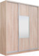 Миниатюра изображения товара Шкаф-купе Рэйгрупп 233 TTX Elgon РГ-01.05 (дуб торонто/хром)
