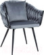 Миниатюра изображения товара Стул Signal Nuvo Velvet Bluvel 14 (серый/черный матовый)