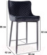 Миниатюра изображения товара Стул барный Signal Colin B H-2 Velvet (Bluvel 19 черный/черный)