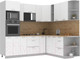 Миниатюра изображения товара Кухонный гарнитур Интерлиния Мила Лайт 1.88x2.4 правая (белый платинум/белый платинум/дуб бунратти)