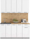Миниатюра изображения товара Кухонный гарнитур Интерлиния Мила Лайт 1.6-60 (белый платинум/белый платинум/дуб бунратти)
