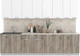 Миниатюра изображения товара Кухонный гарнитур Интерлиния Мила Лайт 3.0 (белый платинум/дуб серый/опал светлый)