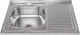 Миниатюра изображения товара Мойка кухонная Saniteco 8060S-L (с сифоном)