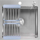 Миниатюра изображения товара Мойка кухонная Saniteco 4848 (с сифоном, дозатором и коландером)