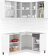 Миниатюра изображения товара Кухонный гарнитур Кортекс-мебель Корнелия Лира 1.5x1.3 без столешницы (капучино/оникс)