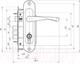 Миниатюра изображения товара Замок врезной Зенит ЗВ7-60-01 (бронза)