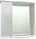 Миниатюра изображения товара Шкаф с зеркалом для ванной Гамма 08м (белый, левый)