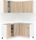 Миниатюра изображения товара Кухонный гарнитур Кортекс-мебель Корнелия Лира 1.5x1.4 без столешницы (дуб сонома)