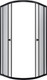 Миниатюра изображения товара Душевой уголок Triton Альфа-Блэк 90x90 (без поддона)