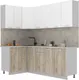 Миниатюра изображения товара Кухонный гарнитур Interline Мила Лайт 1.2x2.2 (белый платинум/дуб серый/опал светлый)