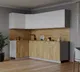 Миниатюра изображения товара Кухонный гарнитур Interline Мила Лайт 1.2x2.3 (белый платинум/дуб золотой/дуб бунратти)