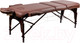 Миниатюра изображения товара Массажный стол Atlas Sport Складной 3-с 70см XXL PRO с валиком с Memory Foam (деревянный/ коричневый)