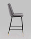 Миниатюра изображения товара Стул барный Stool Group Мелисса / FDC9055C DARK GREY FUT-81 (велюр темно-серый)