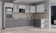Миниатюра изображения товара Кухонный гарнитур Интерлиния Берес 1.88x3.0 ВТ правая (дуб полярный/дуб серый/травертин серый)