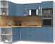 Миниатюра изображения товара Кухонный гарнитур Интерлиния Берес 1.68x2.4 ВТ левая (дуб лазурный/дуб бунратти)