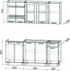Миниатюра изображения товара Кухонный гарнитур Интерлиния Мила 18-60 Без столешницы (бетон/бетон)