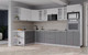 Миниатюра изображения товара Кухонный гарнитур Интерлиния Берес 1.68x3.0 ВТ левая (дуб полярный/дуб серый/травертин серый)
