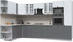 Миниатюра изображения товара Кухонный гарнитур Интерлиния Берес 1.88x3.4 ВТ левая (дуб полярный/дуб серый/травертин серый)