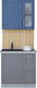 Миниатюра изображения товара Кухонный гарнитур Интерлиния Мила Крафт 0.8 (дуб серый/дуб лазурный/травертин серый)