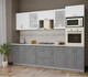 Миниатюра изображения товара Кухонный гарнитур Интерлиния Мила Крафт 2.8 (дуб серый/дуб полярный/травертин серый)