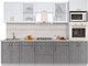 Миниатюра изображения товара Кухонный гарнитур Интерлиния Мила Крафт 2.8 (дуб серый/дуб полярный/травертин серый)