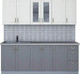 Миниатюра изображения товара Кухонный гарнитур Интерлиния Мила Крафт 2.1 (дуб серый/дуб полярный/травертин серый)