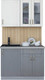 Миниатюра изображения товара Кухонный гарнитур Интерлиния Мила Крафт 1.1 (дуб серый/дуб полярный/травертин серый)
