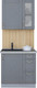 Миниатюра изображения товара Кухонный гарнитур Интерлиния Мила Крафт 0.8 (дуб серый/дуб серый/травертин серый)