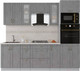 Миниатюра изображения товара Кухонный гарнитур Интерлиния Мила Крафт 2.4 (дуб серый/дуб серый/травертин серый)