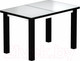 Миниатюра изображения товара Обеденный стол Васанти Плюс ВС-16 140/180x80М (белый матовый/черный)