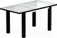 Миниатюра изображения товара Обеденный стол Васанти Плюс ВС-16 140/180x80М (белый матовый/черный)