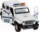 Миниатюра изображения товара Автомобиль игрушечный Технопарк Jeep Wrangler Sahara Полиция / SAHARA5D-12POL-WH