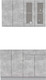 Миниатюра изображения товара Кухонный гарнитур Интерлиния Мила 12 без столешницы (бетон)
