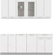 Миниатюра изображения товара Кухонный гарнитур Интерлиния Мила 20-60 без столешницы (белый платинум)